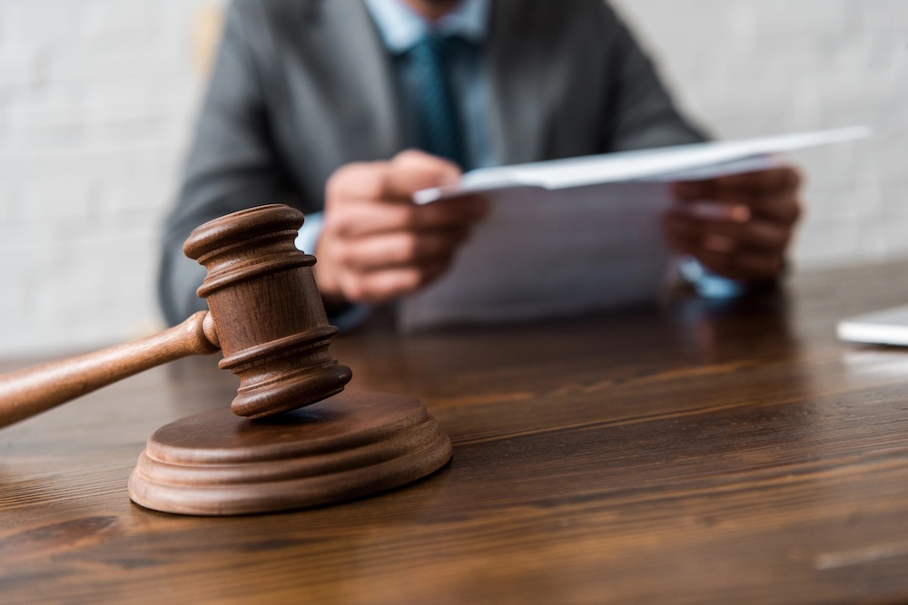 gavel on desk